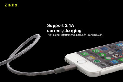 Premium Dual-Sided Gray Data Cable for Phones