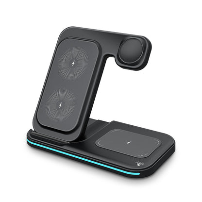 3-in-1 Wireless Charger with Foldable Stand for Apple