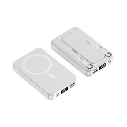 Magnetic Wireless Power Bank with Cable